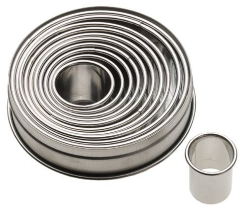 Conjunto graduado Ateco con rangos de tamaños para masa y galletas, fácil almacenamiento