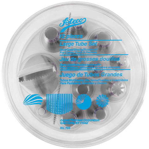 Ateco Jumbo Tip Set: cepillo de limpieza incluido para mantenimiento fácil