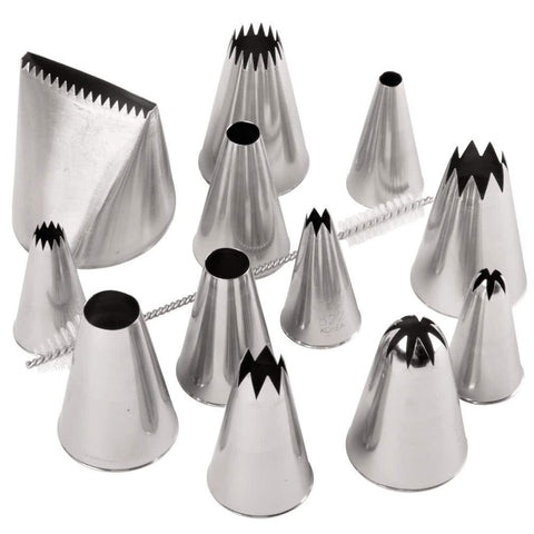 Ateco Jumbo Tip Set: boquillas grandes para decoraciones versátiles en repostería