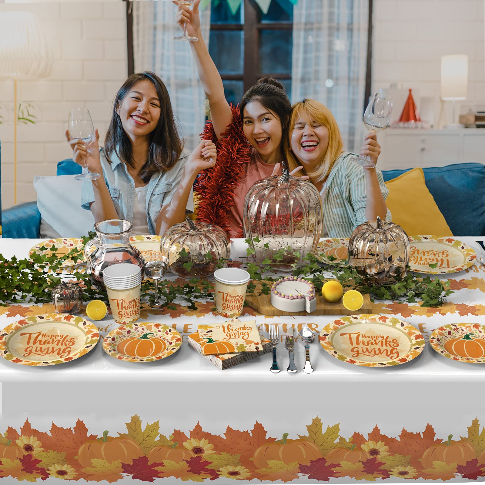 ATFUNSHOP mantel plástico facilita la limpieza después del evento