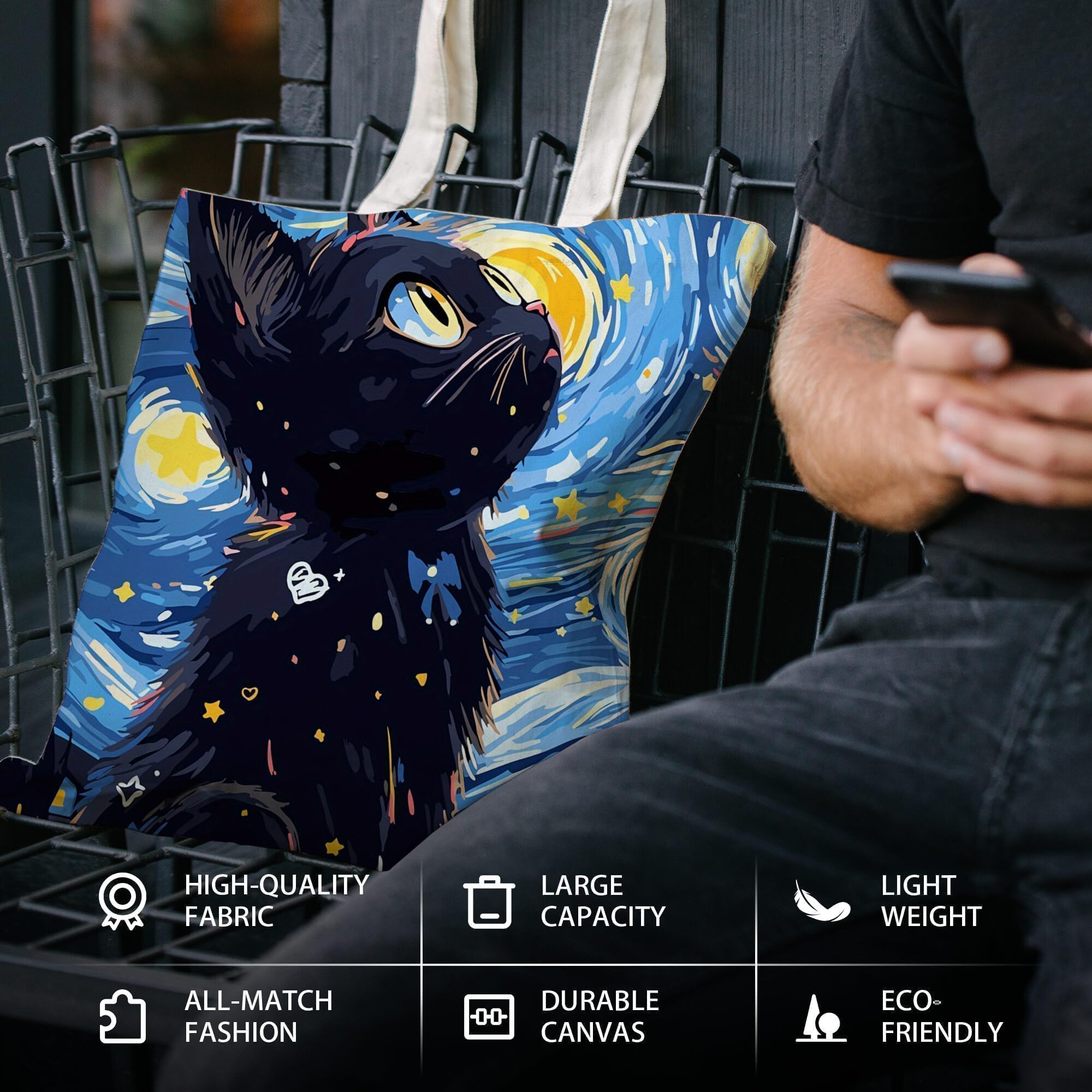 ATHAND Starry Night: tamaño 13x15 pulgadas con amplio espacio