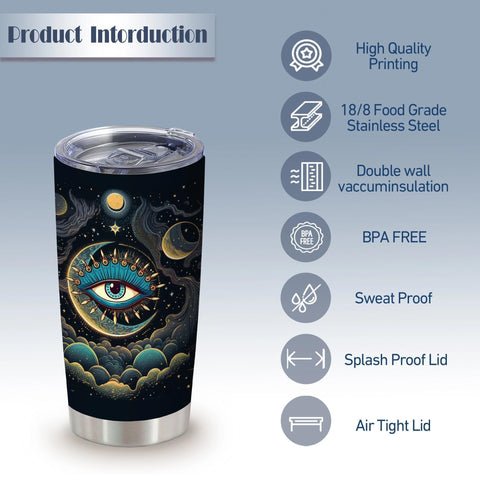 ATHAND tapa sin BPA para vaso termico con mal de ojo.