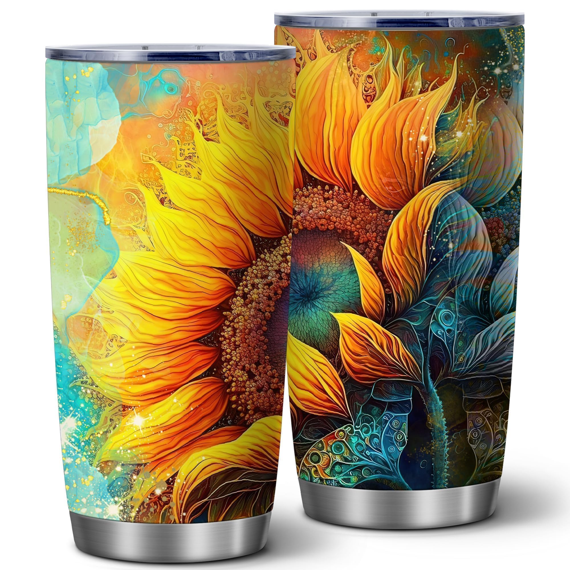 ATHAND tumbler girasolas 20oz, ideal para alegrar la mañana.