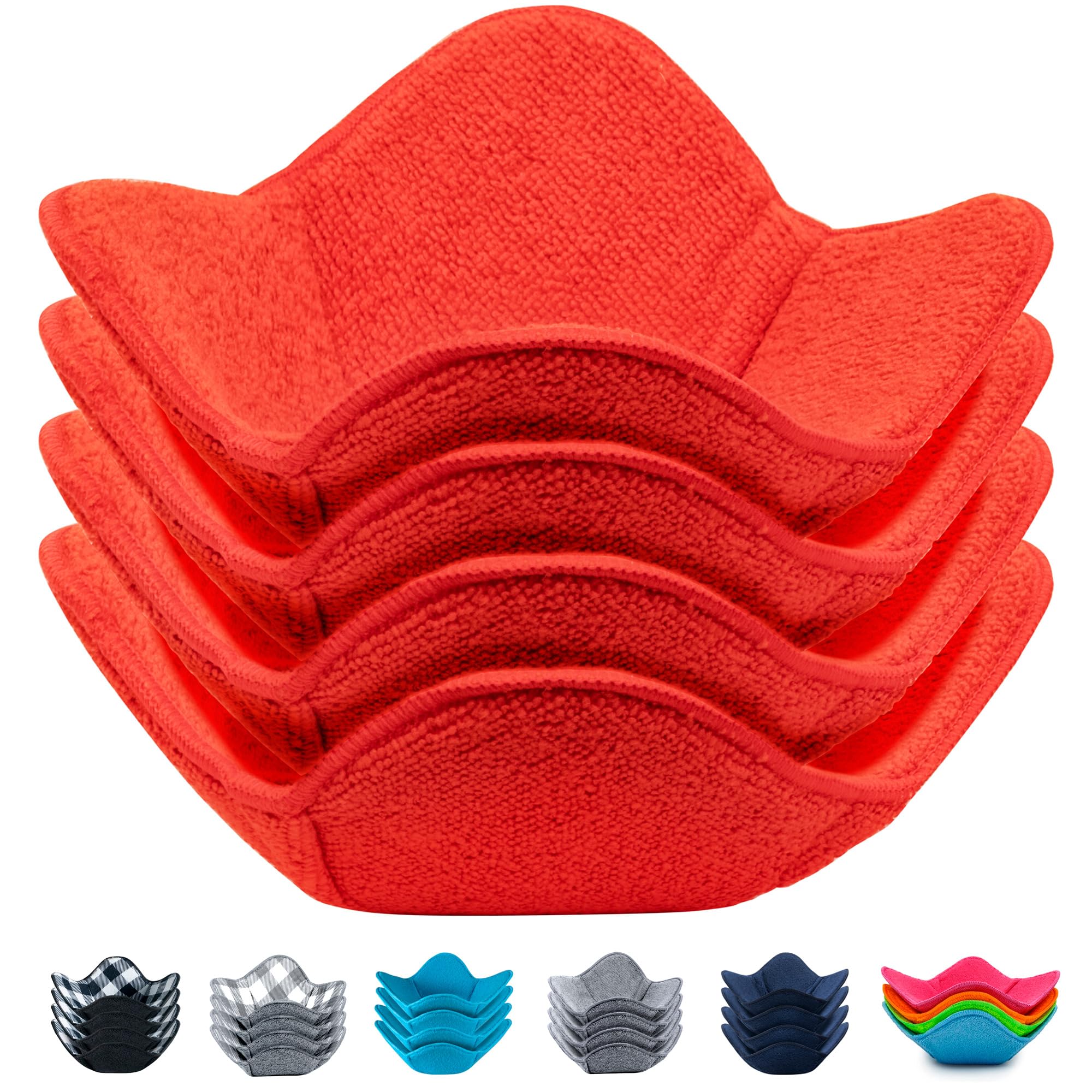 Agarraderas Aticca para tazon en microondas, set de 4, manejo seguro del calor.