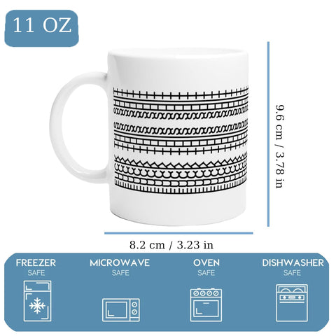Taza Atifer con texto sarcástico revelado al sorber, perfecto para la oficina