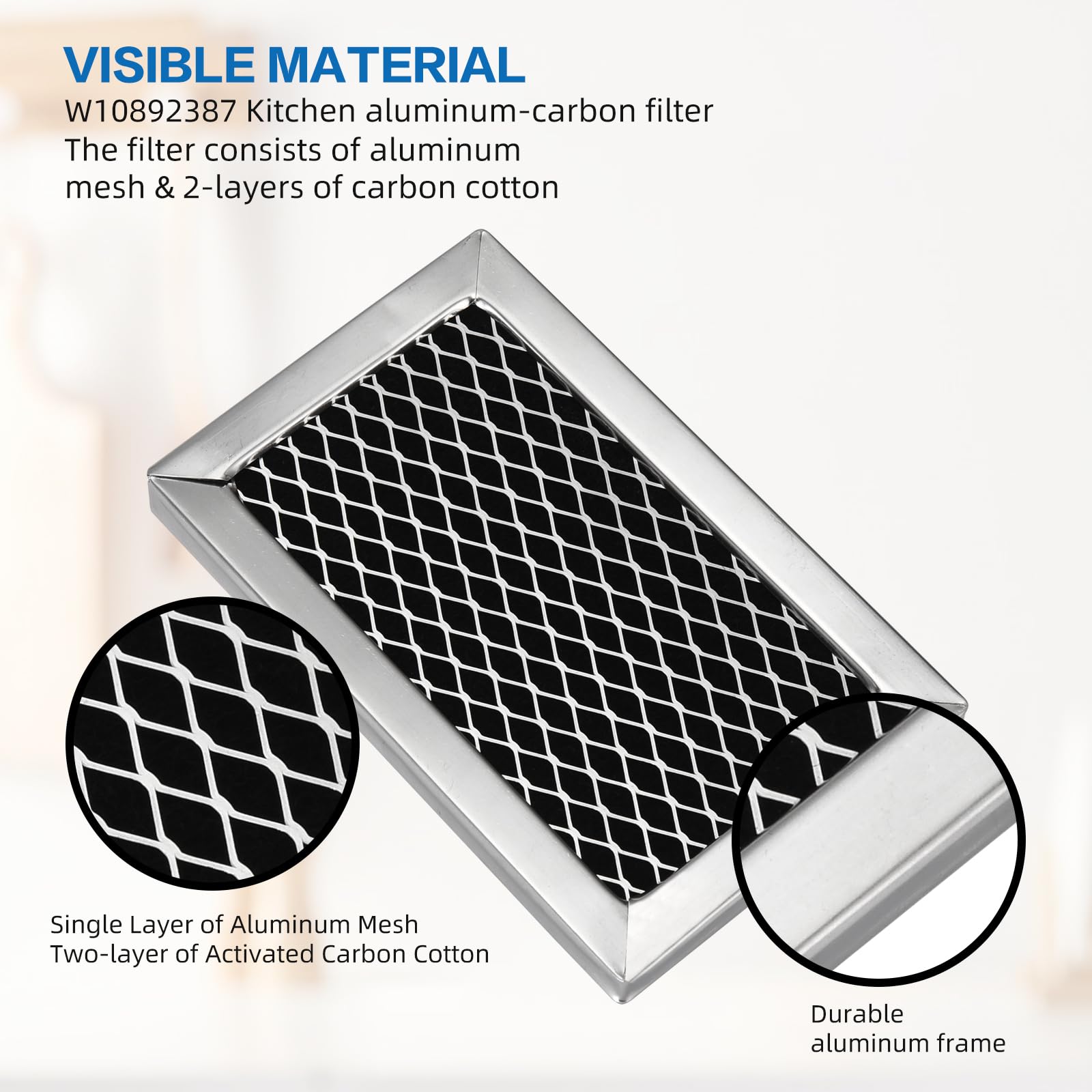 Filtro de grasa lavable Atjocxe, conjunto de 2 unidades para microondas