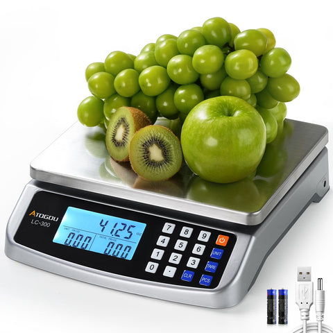 Báscula Atogou LC300 con capacidad de 50 kg para pesadas grandes con precisión.