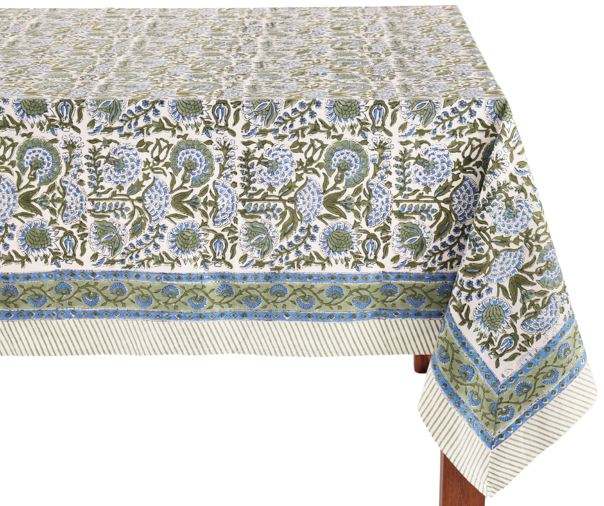 Mantel ATOSII Clover Blue rectangular 60x108 para mesa de comedor elegante