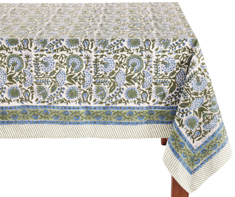Mantel ATOSII Clover Blue rectangular 60x108 para mesa de comedor elegante