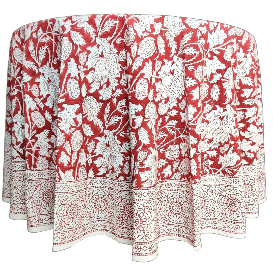 Textura de algodon del mantel Meraki Rojo para uso diario suave y duradero