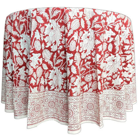 Textura de algodon del mantel Meraki Rojo para uso diario suave y duradero