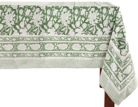 Mantel ATOSII Meraki verde rectangular, 60x90 pulgadas, ideal para comidas elegantes