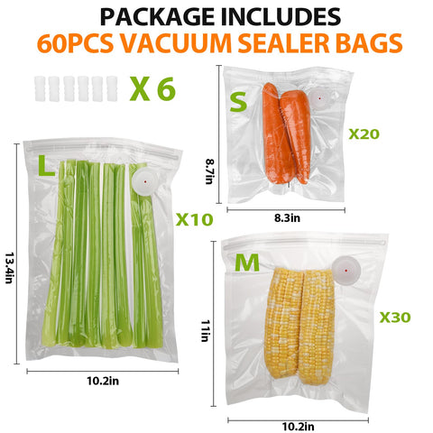 Bolsas Atosun de 10,2 x 11 pulgadas para almacenamiento eficiente sin fugas.