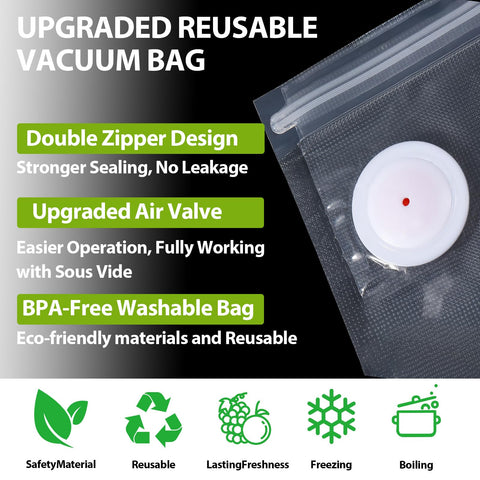 Bolsas Atosun de 10,2 x 13,4 pulgadas para porciones grandes y sous vide.