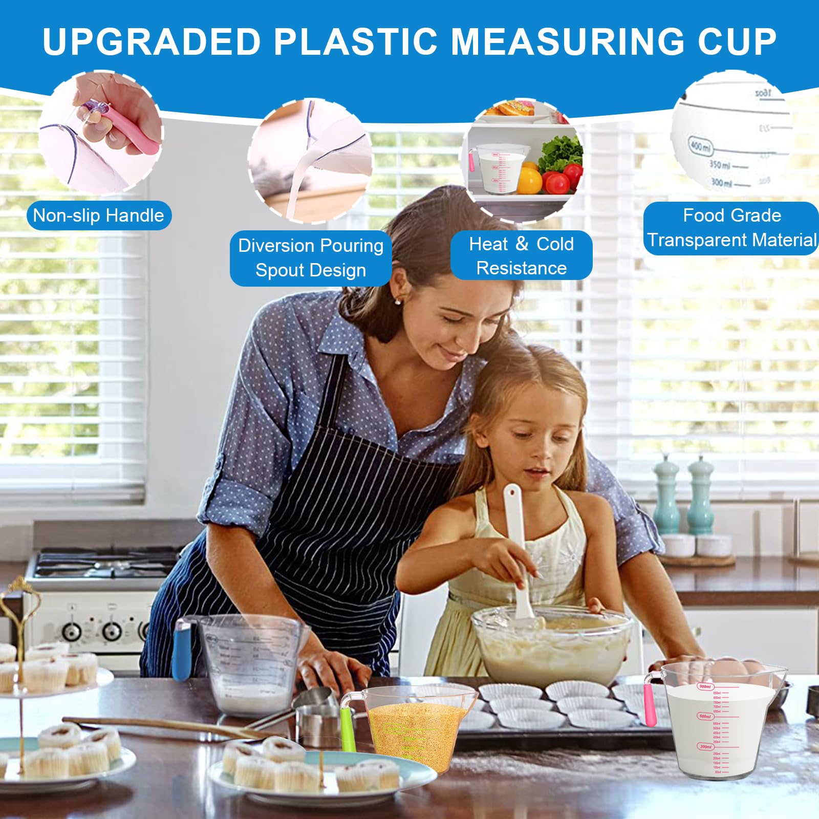 ATPWONZ cepillos de limpieza para utensilios y tazas, para un acabado limpio.