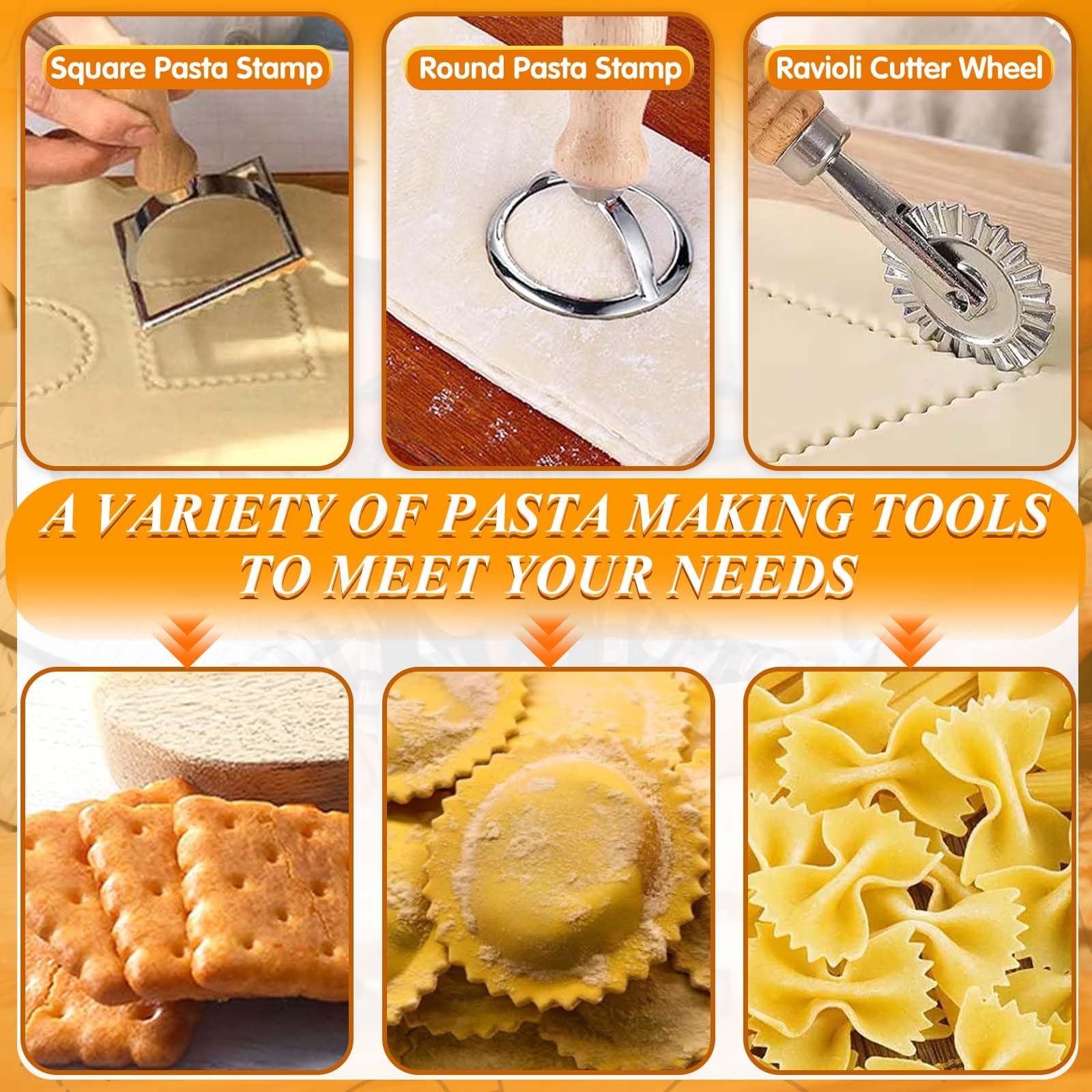 ATPWONZ cortador ravioli con rueda para cortes limpios