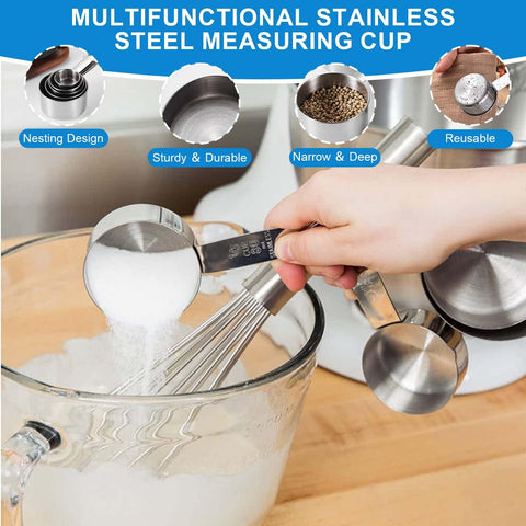 ATPWONZ tazas de plástico con medidas visibles, volumen fácil de verificar.