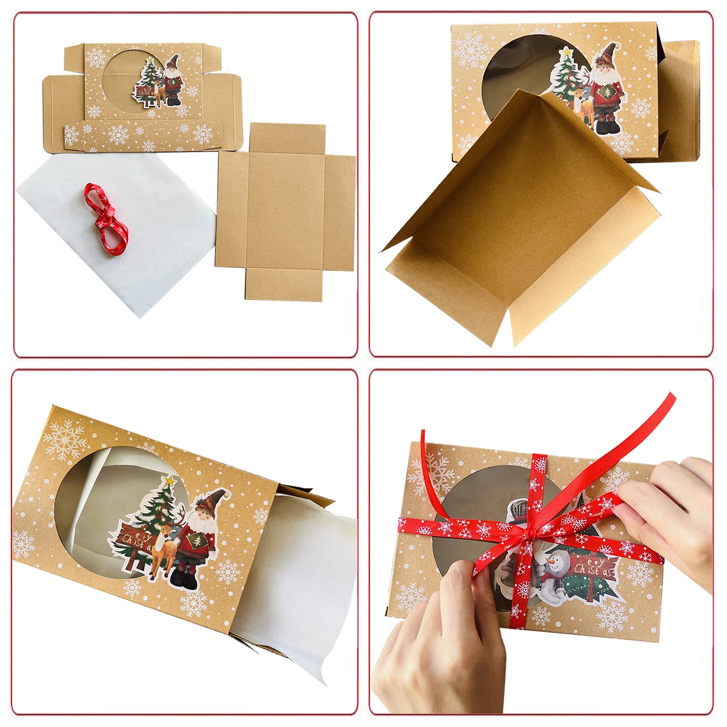 Caja navideña Atpxdk para regalos, lista para envolver