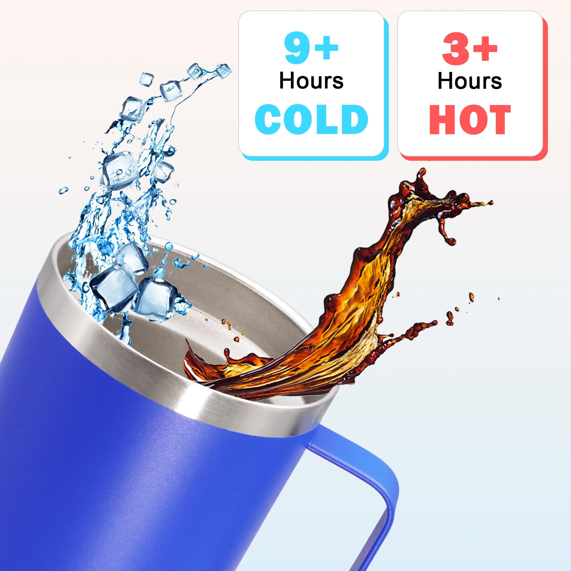 ATQTQ vaso térmico boca amplia para limpieza fácil.