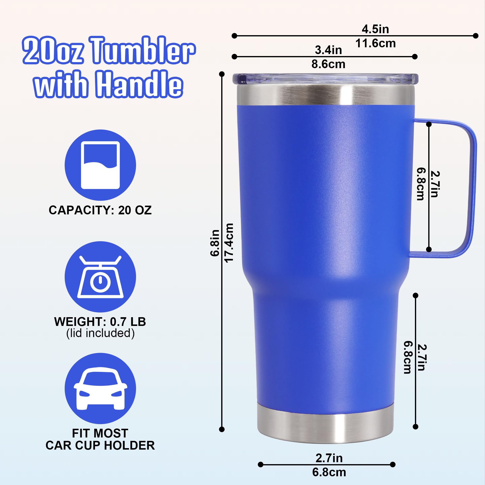 ATQTQ vaso térmico tapa deslizante a prueba de salpicaduras.