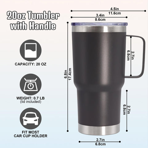 ATQTQ Vaso compatible con porta vasos para coche y viaje.