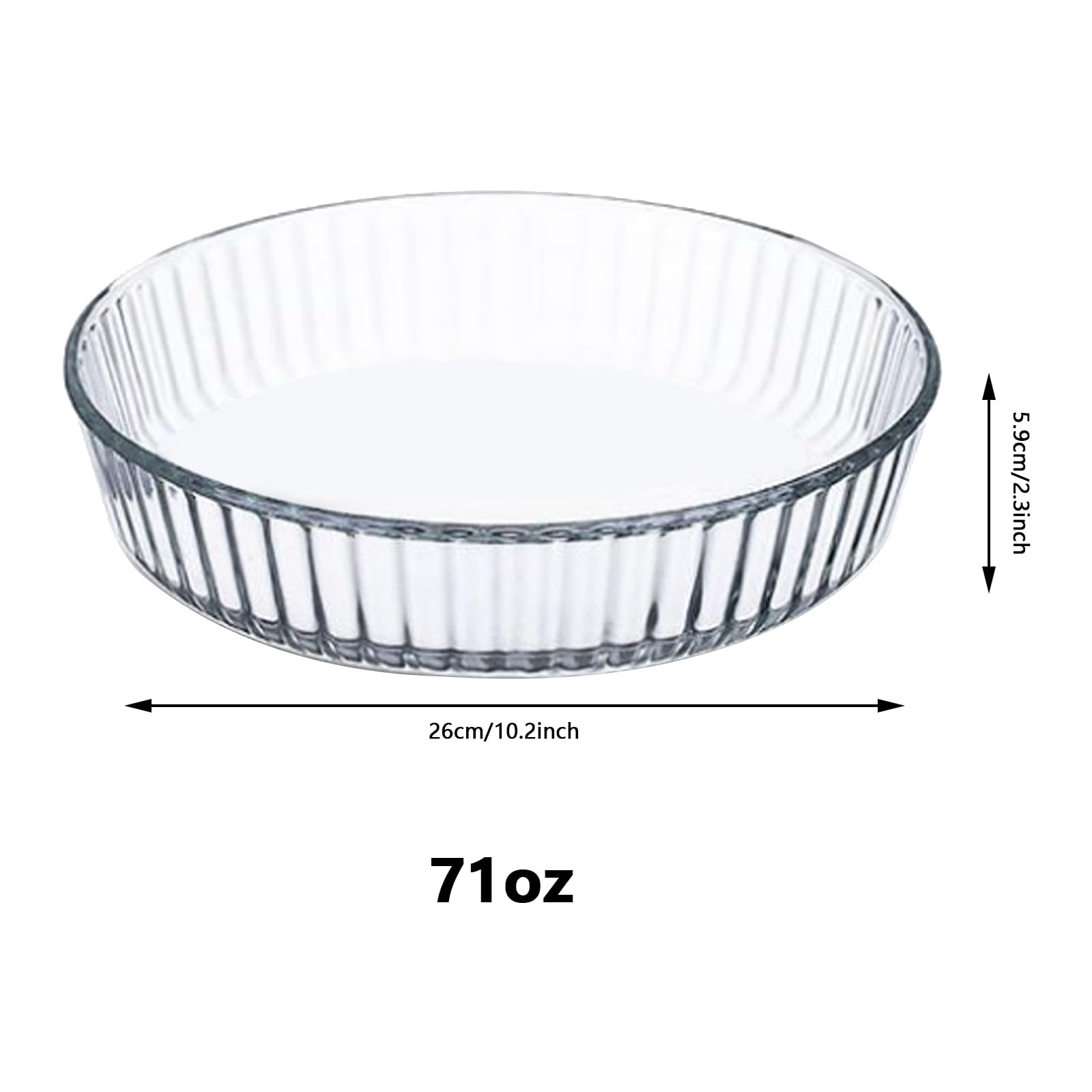 Bandeja de pie ATRDTO en vidrio claro de 10 pulgadas, perfecta para hornear.