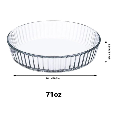 Bandeja de pie ATRDTO en vidrio claro de 10 pulgadas, perfecta para hornear.