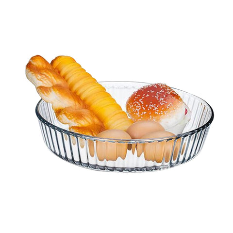 Recipiente de pie ATRDTO en vidrio resistente, apto para horno y fácil de limpiar.