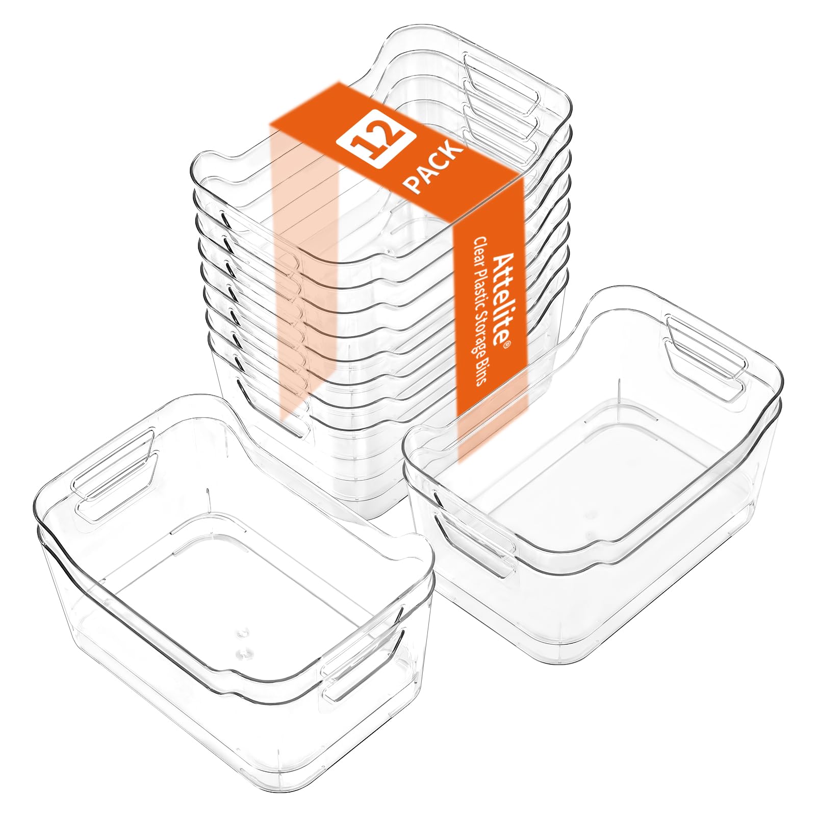 Conjunto Attelite de contenedores claros para almacenamiento, acceso rápido.