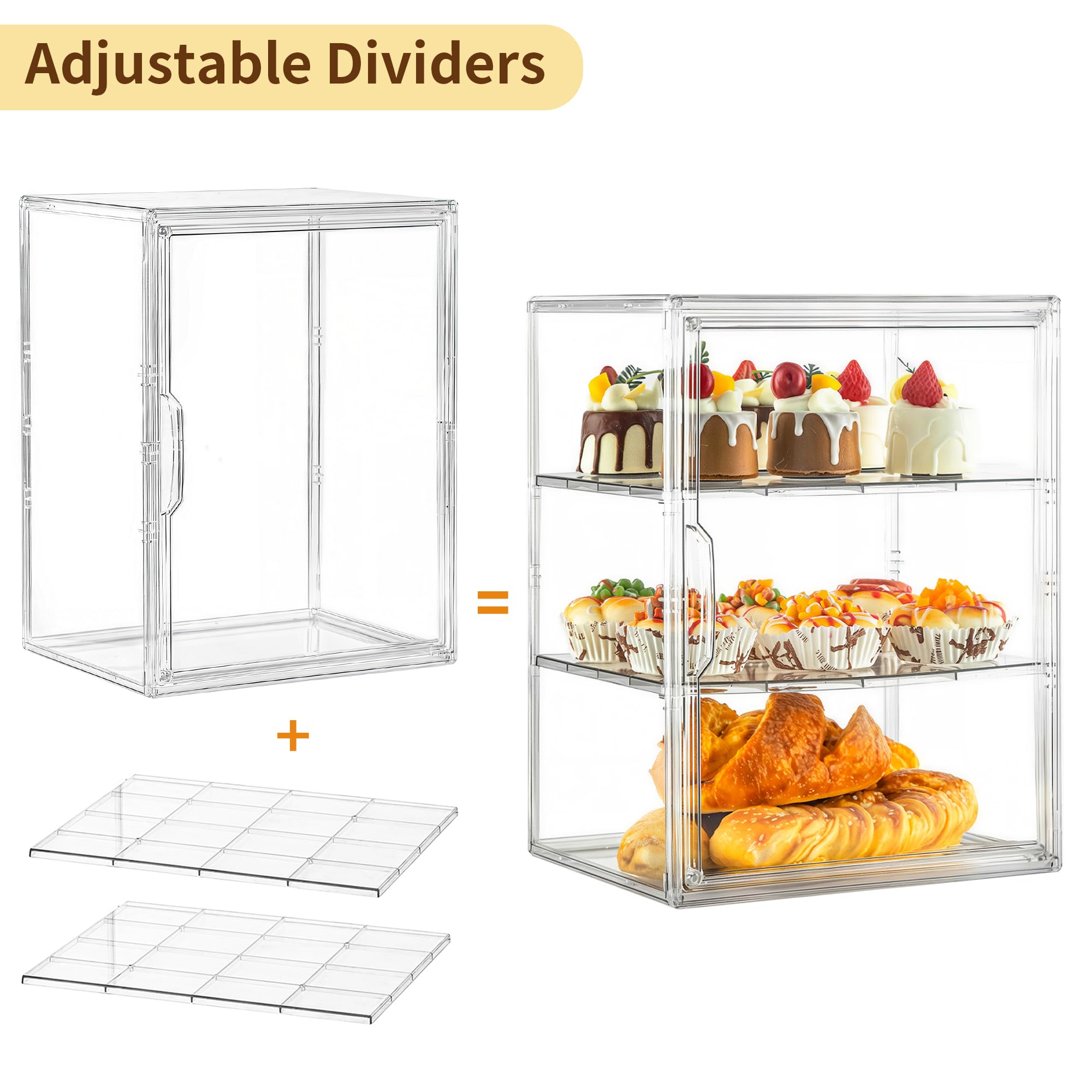 Attelite interior con divisores ajustables organiza bollos y panes