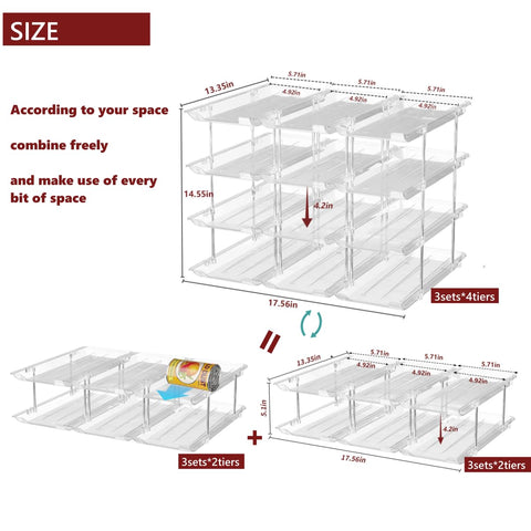 Organizador Attelite latas despensa apilable para aprovechar espacio.