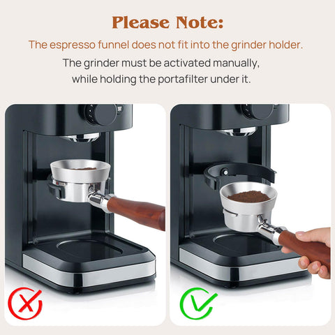 Attsky embudo dosificador facilita una cama de café más plana
