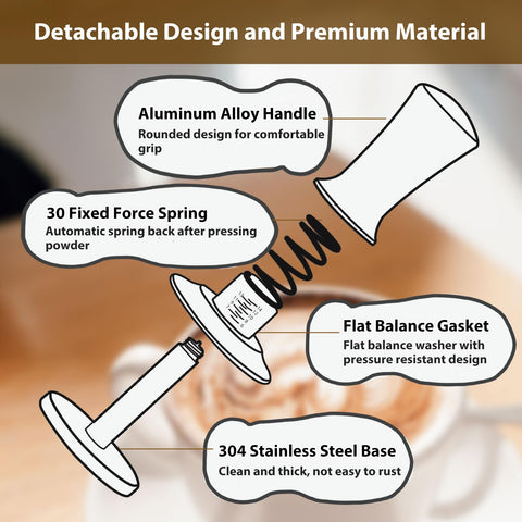 Prensador Attsky 51 mm con diseño desmontable para limpieza fácil