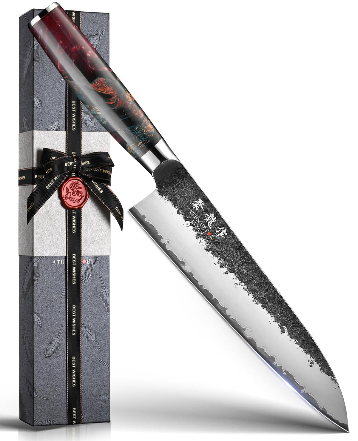 Atumuryou JPCK cuchillo Gyuto de 8 pulgadas, filo VG10 para precisión diaria