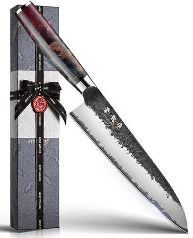 Atumuryou JPCK cuchillo Gyuto de 8 pulgadas, filo VG10 para precisión diaria