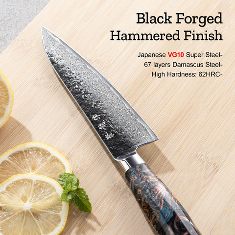Atumuryou JPCK cuchillo con mango ergonómico y espiga completa para control estable