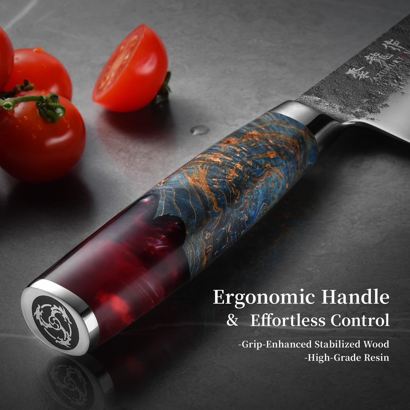 Mango ergonómico rojo de Atumuryou JPCK garantiza agarre seguro