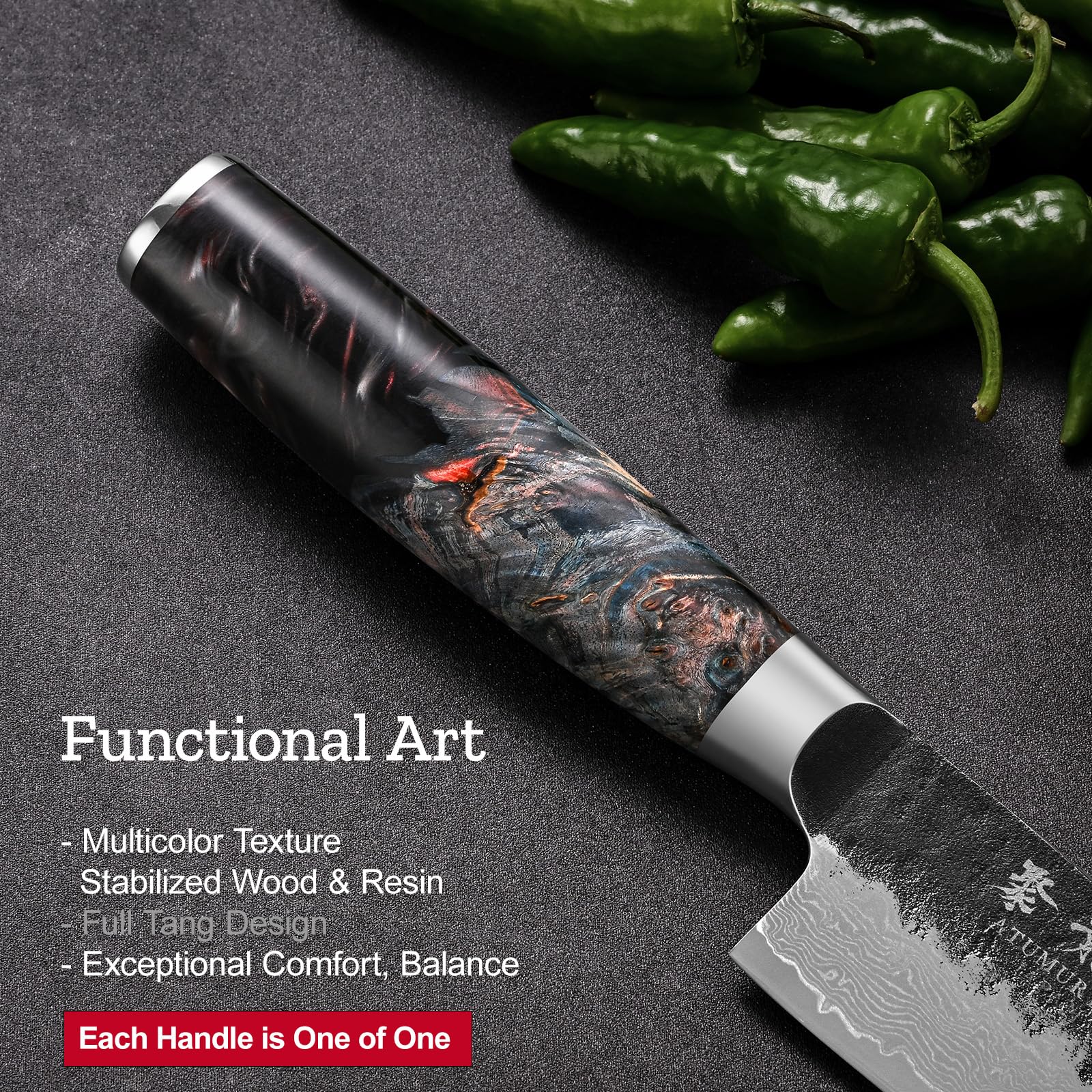 Atumuryou JPCK: mango full-tang ergonómico para agarre seguro