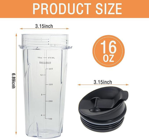 Atuwebo pack dos vasos 16oz, listo para reemplazo y uso inmediato