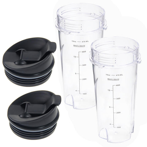 Atuwebo vaso repuesto 16oz para Ninja QB3001SS, ideal para reemplazo rápido