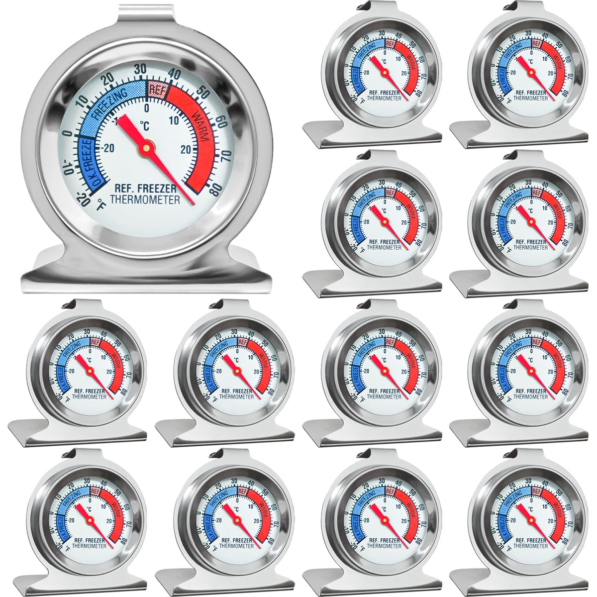 ATZNZIK termómetro para nevera con dial grande, lectura rápida y precisa.