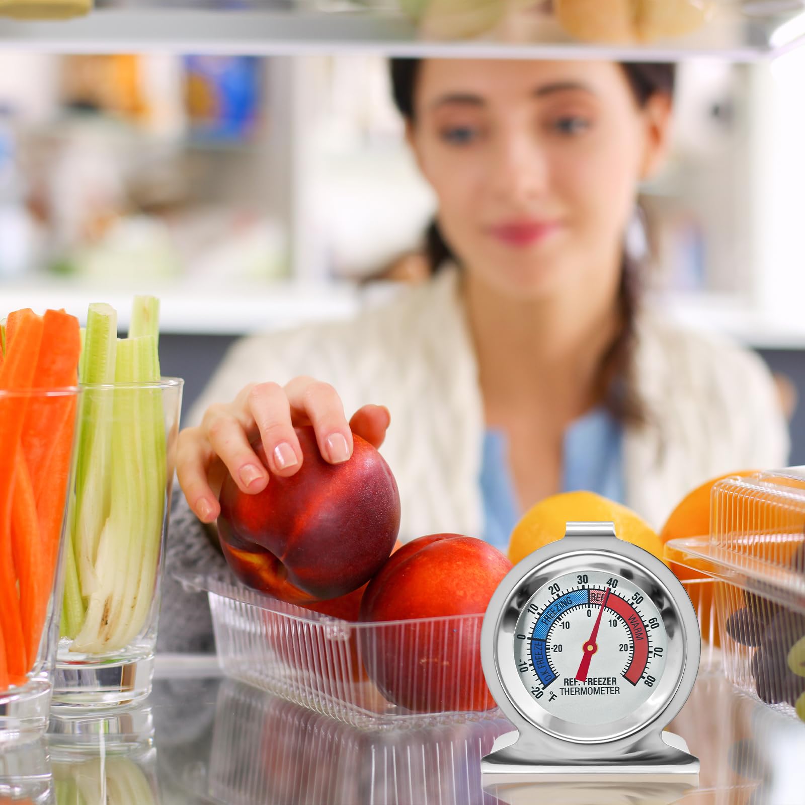 Termómetro ATZNZIK para refrigerador y congelador, diseño duradero.