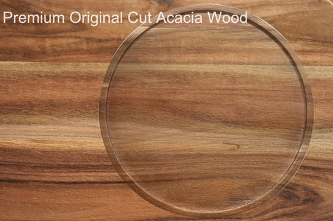 AUAM bandeja giratoria para gabinete en madera de acacia.