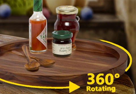 AUAM superficie de madera de acacia, resistente y duradera.