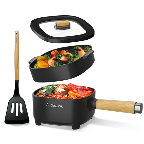 Audecook olla eléctrica 2L para ramen, con calentamiento rápido.