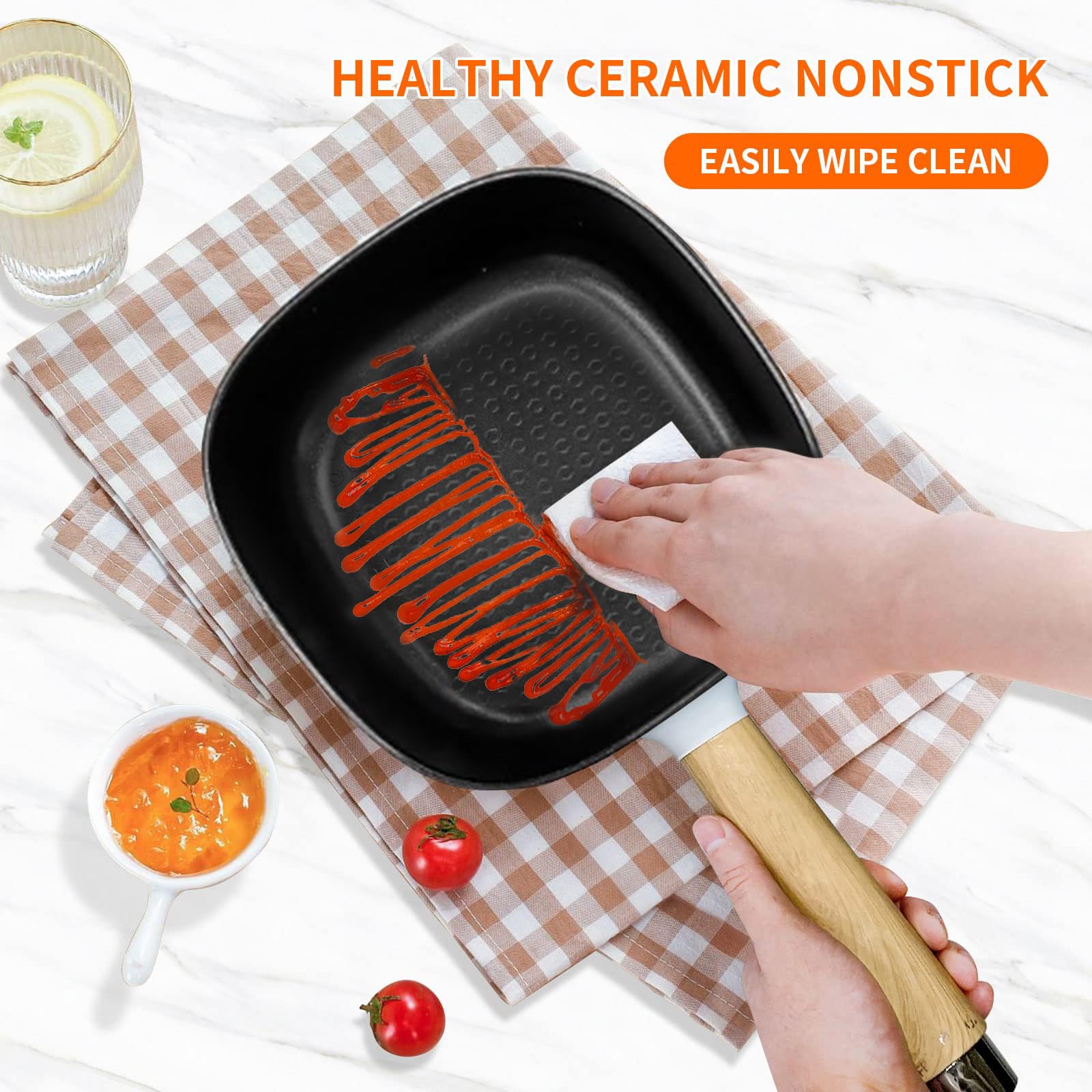 Audecook Olla eléctrica base 360° para calor uniforme
