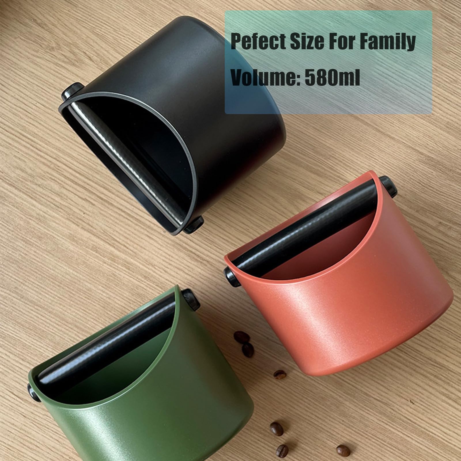 Auden Arctic Caja para posos de café expreso interior liso para limpieza rápida.