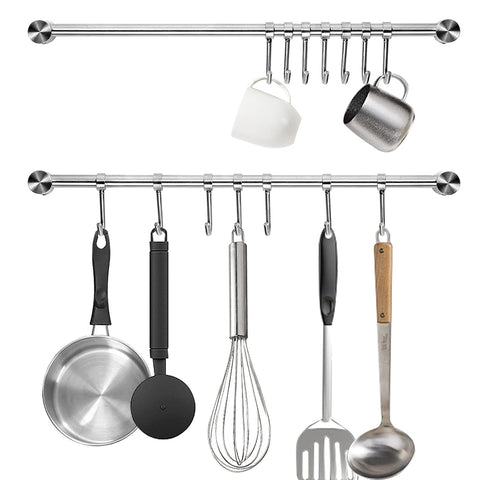 Audmore: dos barras para utensilios de cocina de 15,6 pulgadas, acceso rápido.