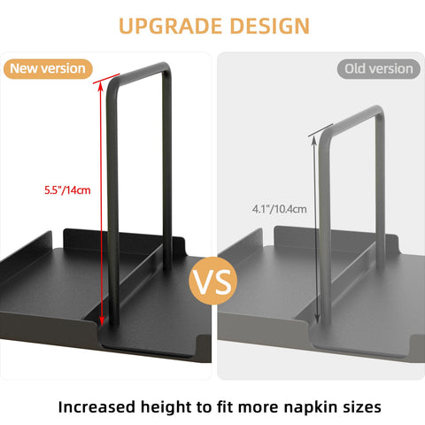 Audmore portanapkins con sal y pimienta, caddy para condimentos en la mesa.