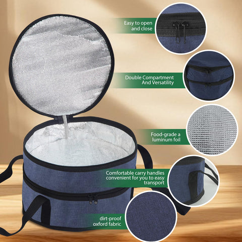 Aufind pack de dos porta-tartas, ideal para reuniones.